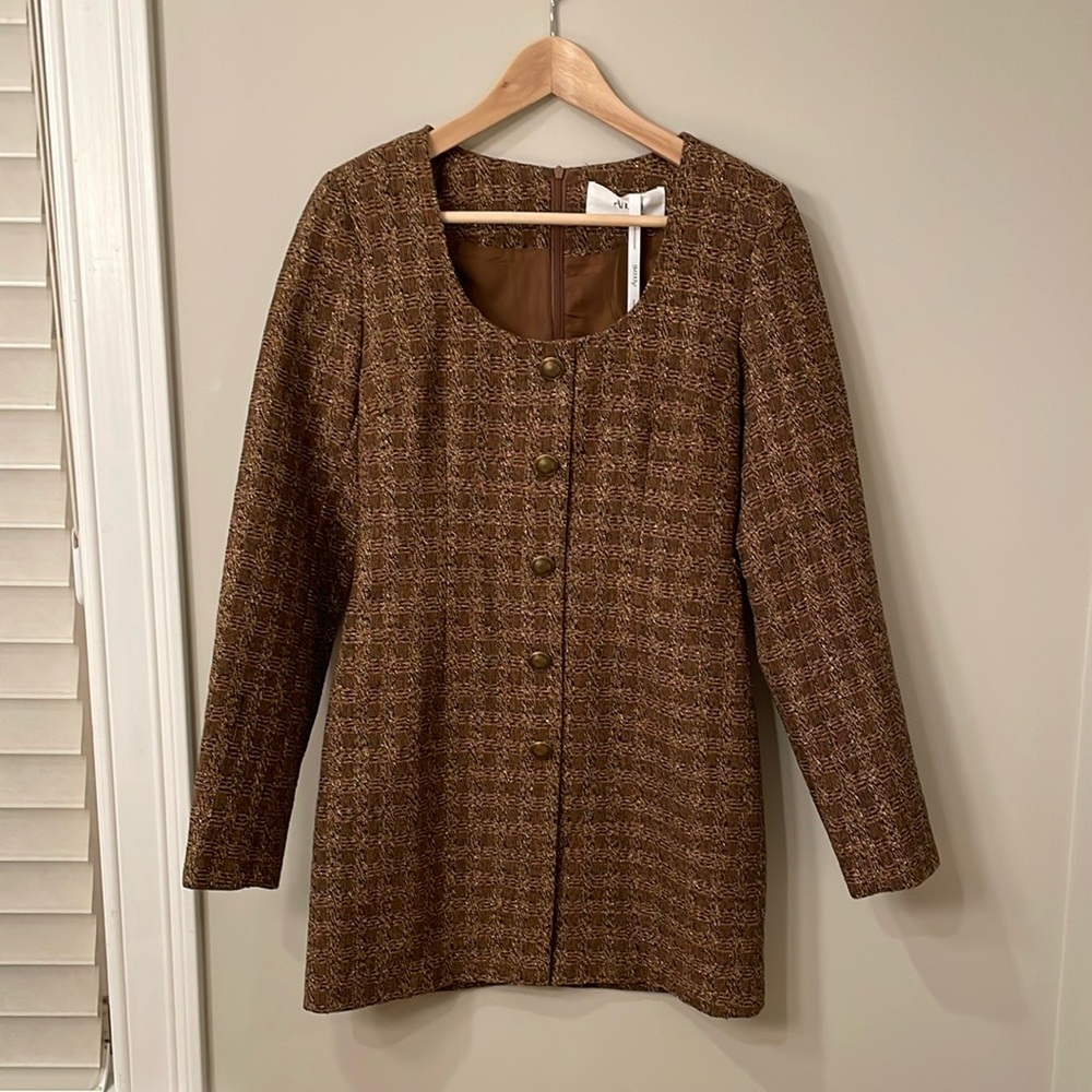 Talbots Brown Tweed Coat